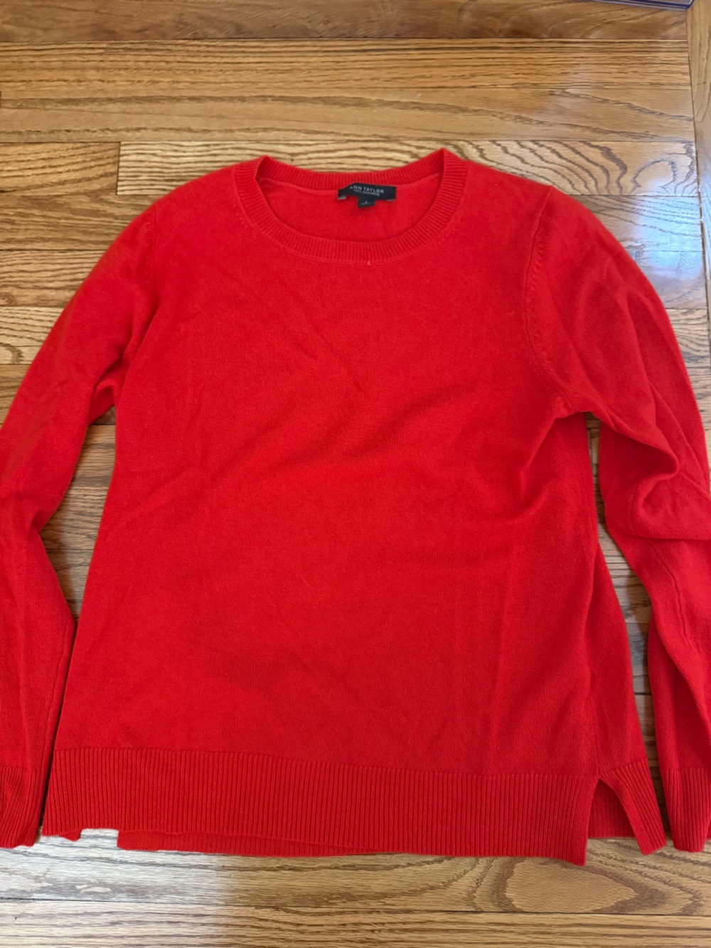 Bright Red Crewneck Pullover Sweater
